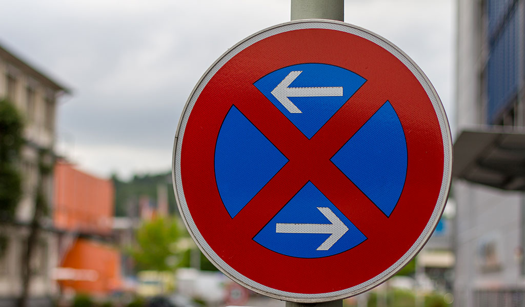 Schild für Halteverbot beim Umzug
